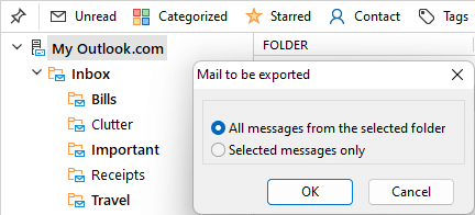 Export email messages
