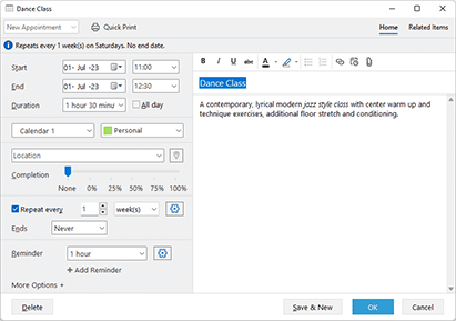 Streamlined and updated dialog windows